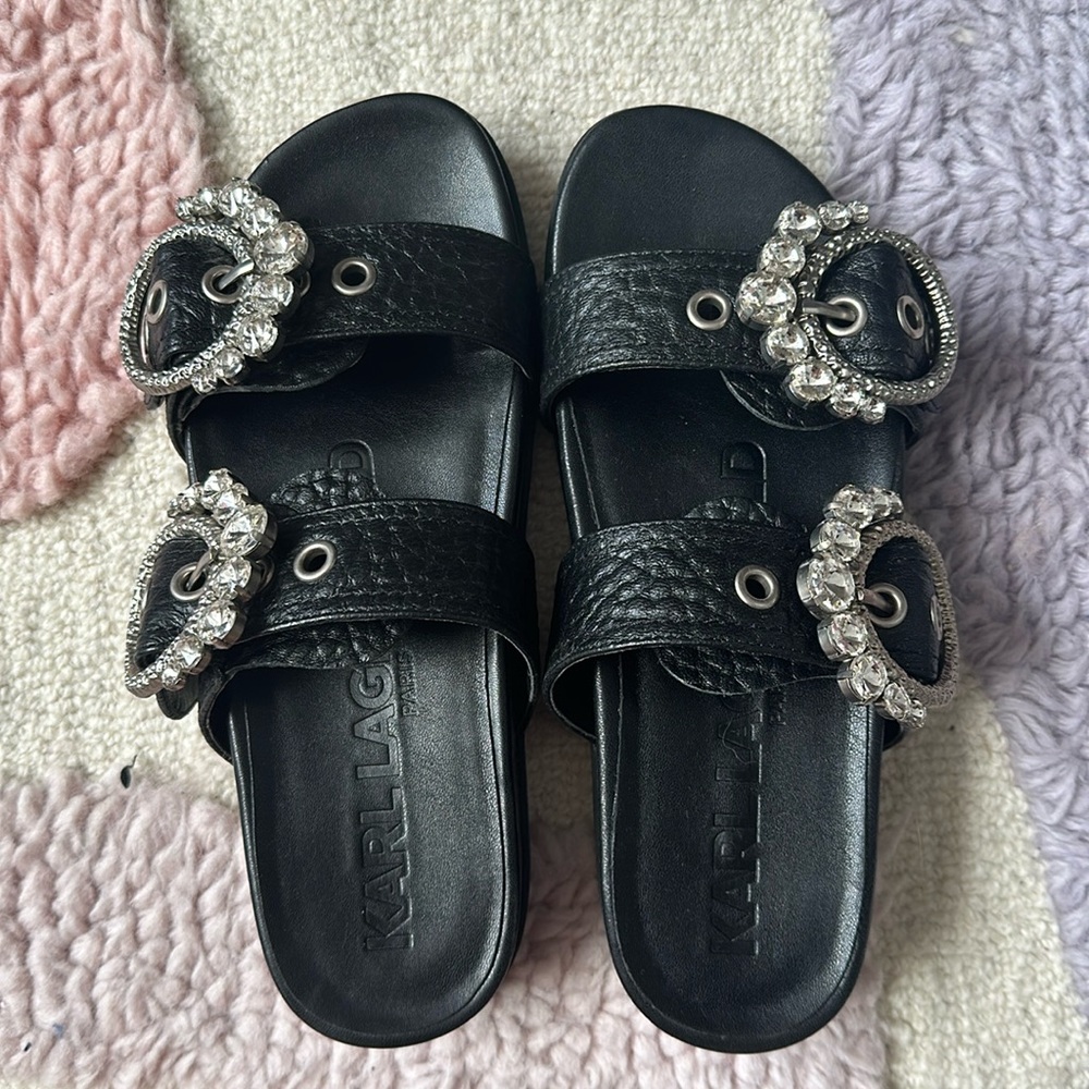 Black Karl Lagerfeld sandals
